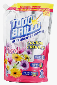 Detergente Liquido Floral Todo Brillo 2 en 1