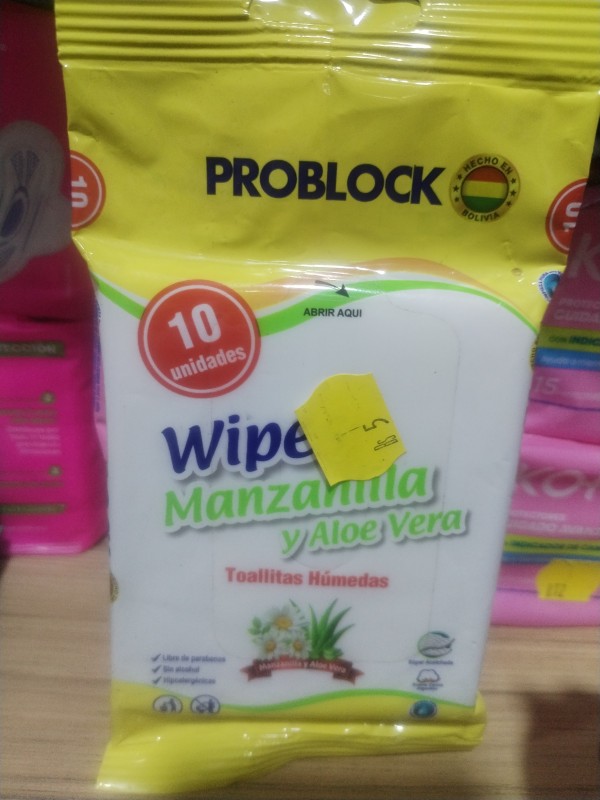 Toallitas húmedas Problock 10 u. manzanilla