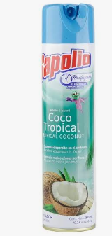 sapolio coco tropical ambientador 360 ml.
