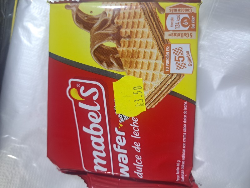 wafer dulce de leche Mabel chica