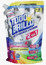 Detergente Liquido + Quitamanchas Todo Brillo 2 en 1
